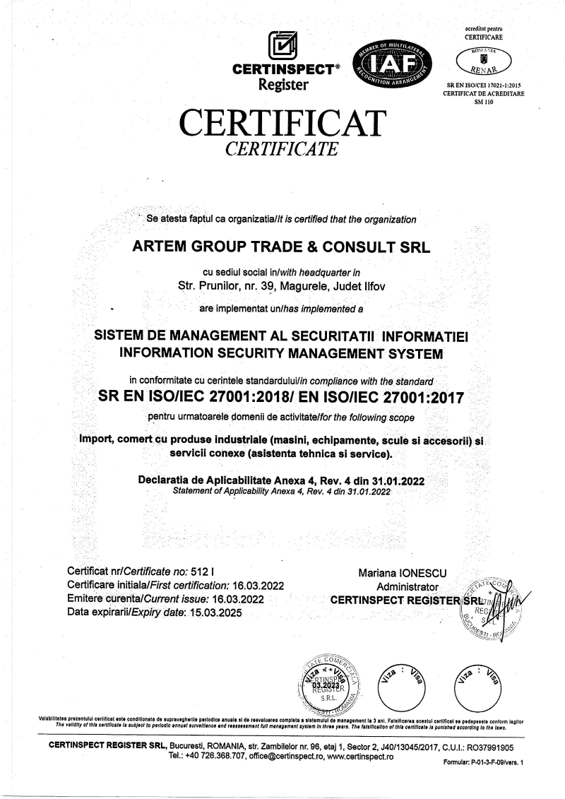 Certificat-ISO-27001 2022